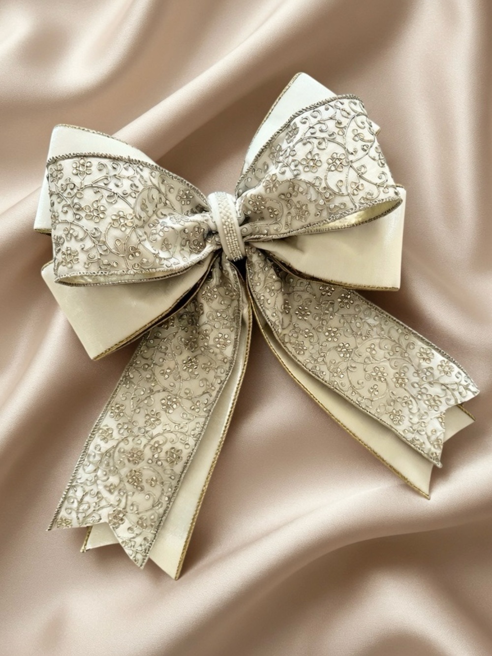 15” Luxury Designer Christmas / Gift Jeweled Velvet Bow